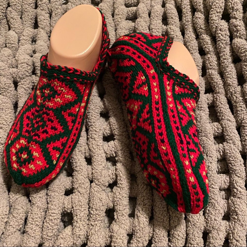 Hand Knitted Turkish Wool Socks | 100 % Natural Wool | Indoor Slipper Socks